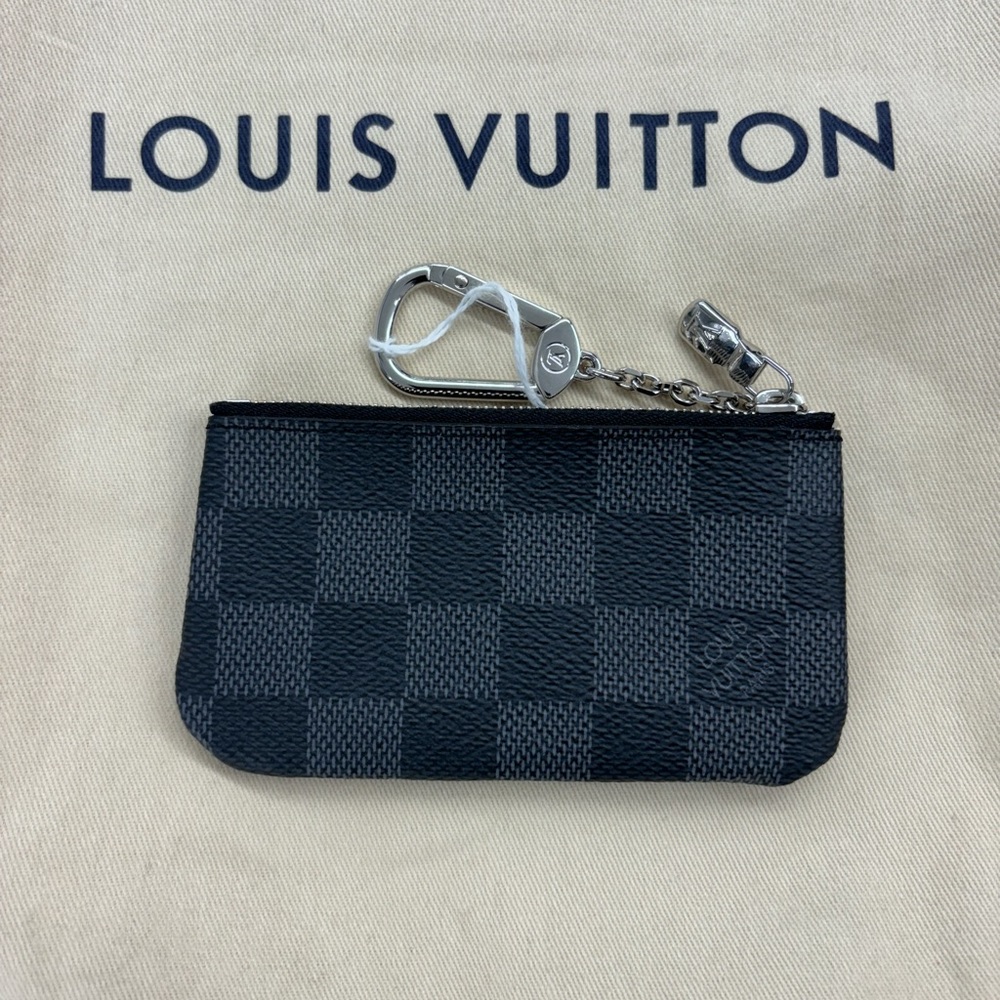 Louis Vuitton Damier Ebene Card holder with chain